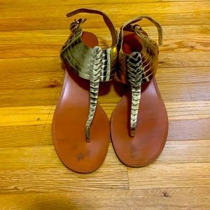 Coach Gold Gladiator Sandals